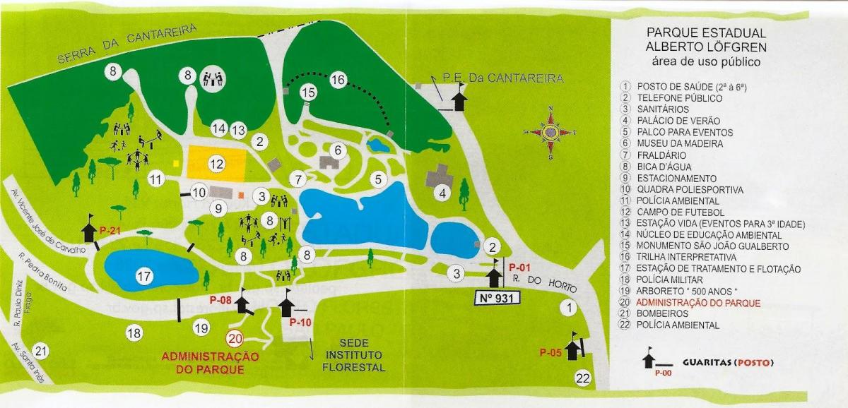 Mapa-zauważyła parku Alberto