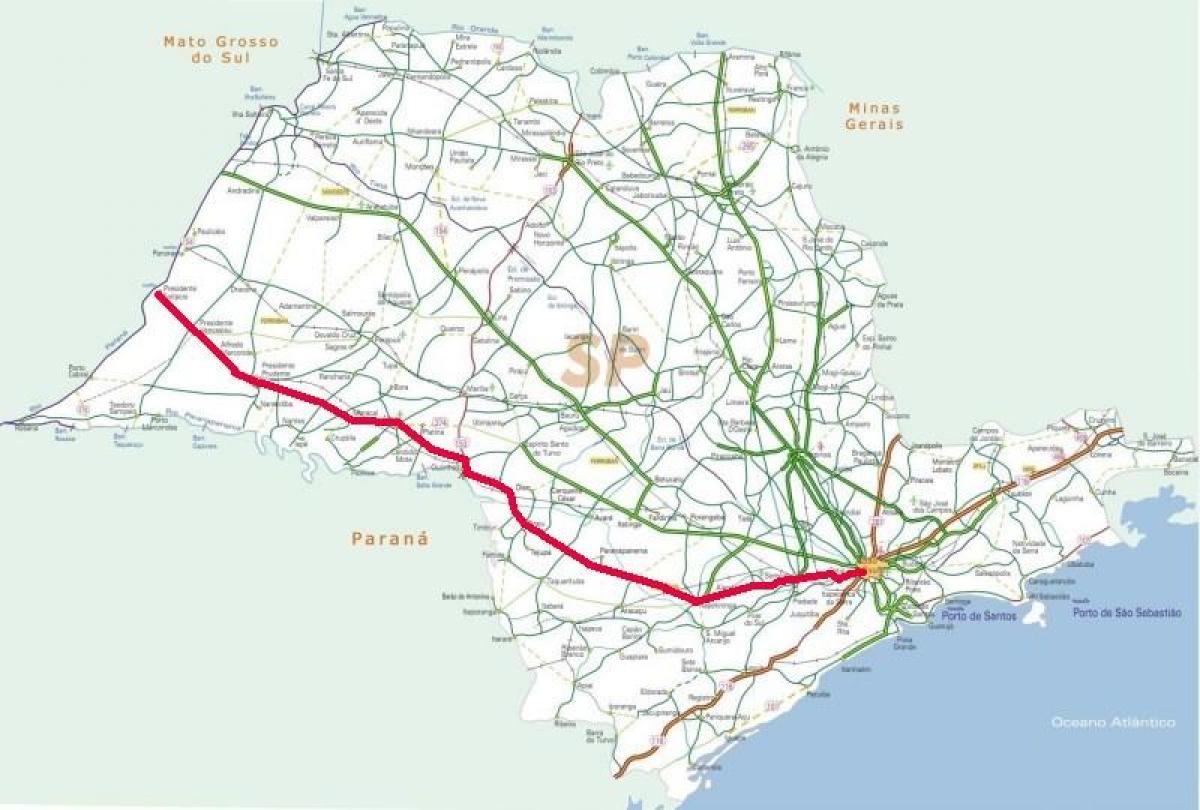Mapa autostrady Рапозо Tavares - SP 270