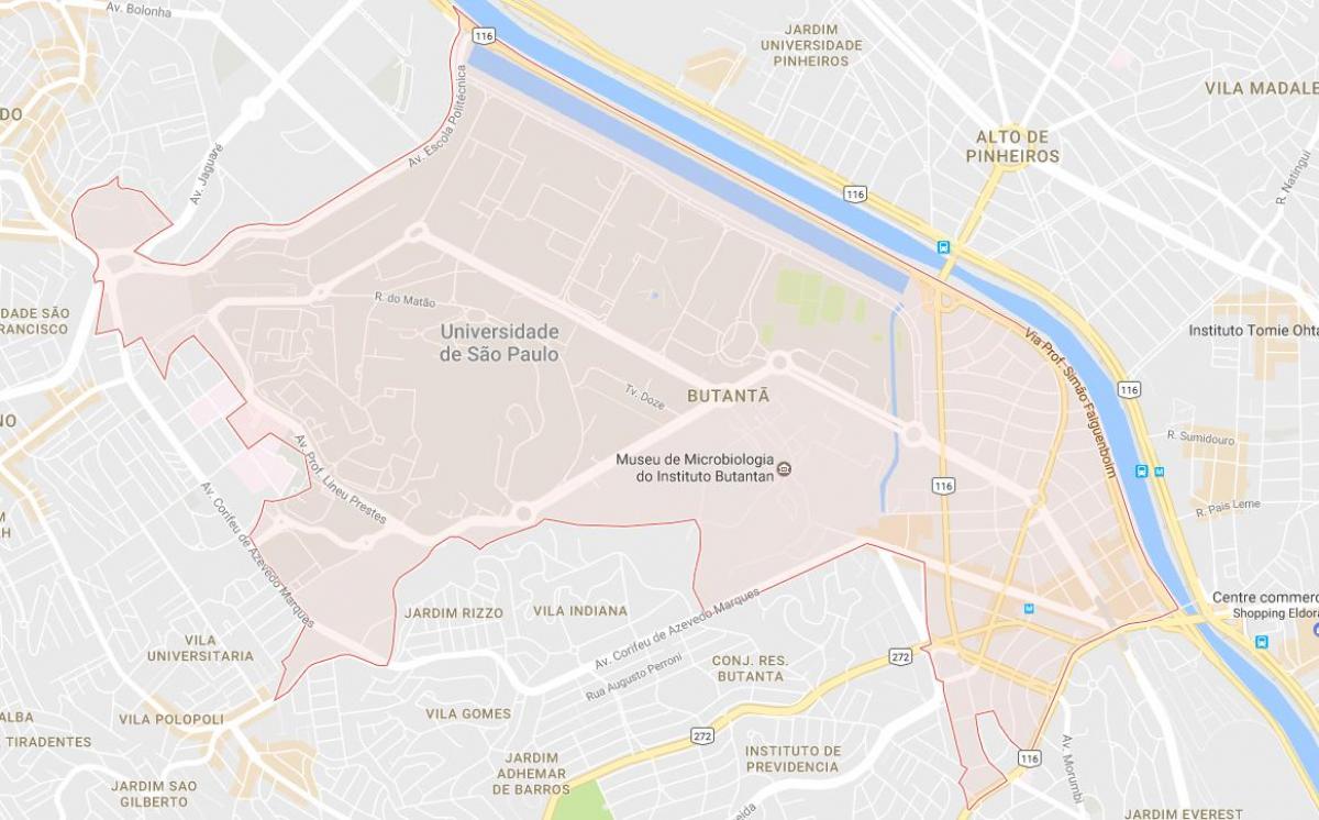 Mapa Sao Paulo Butantã