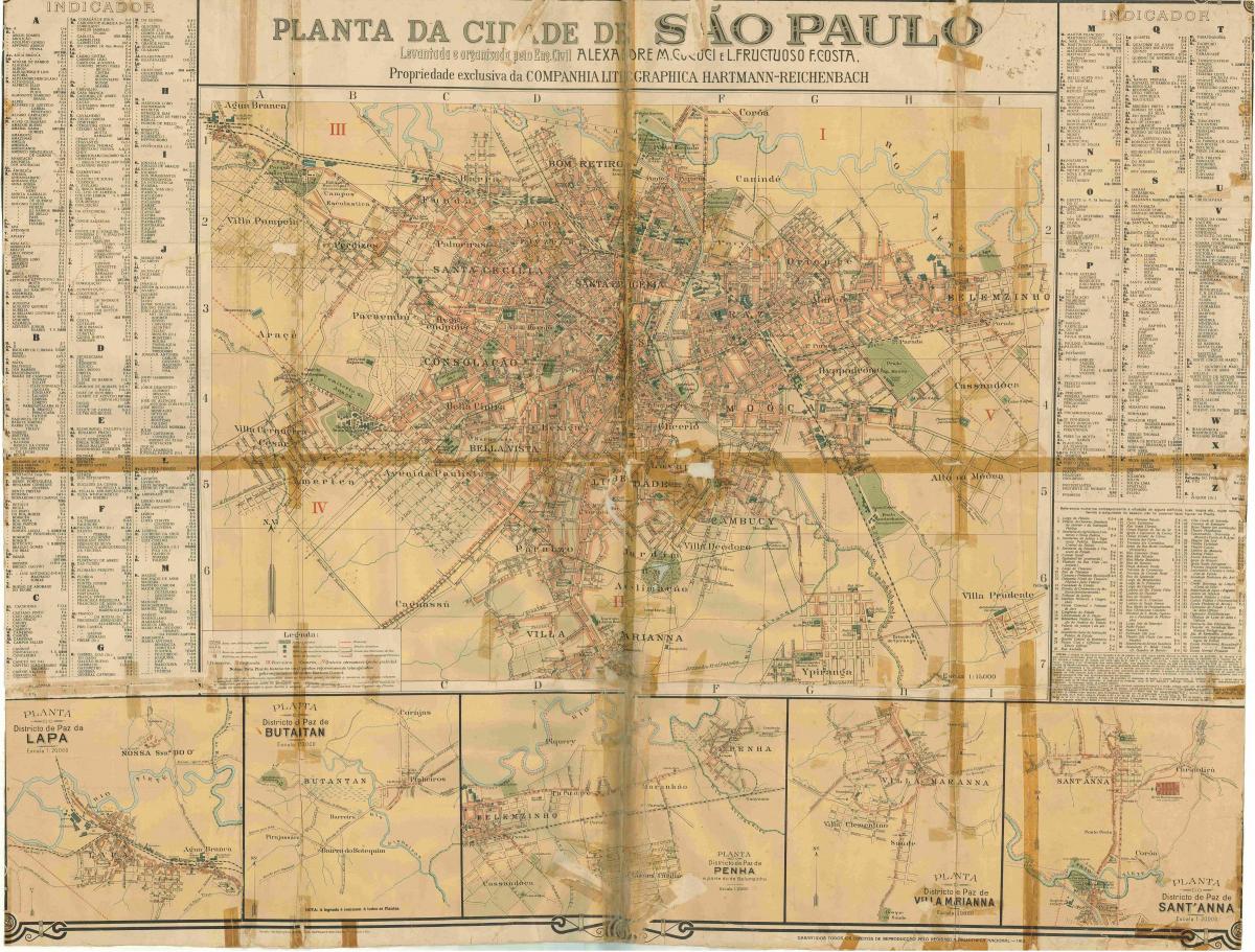 Mapa były Sao Paulo - 1913