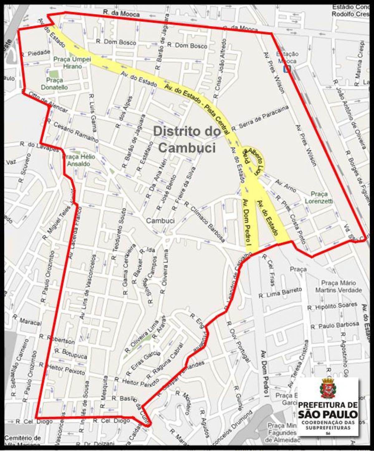 Mapa Sao Paulo Cambuci