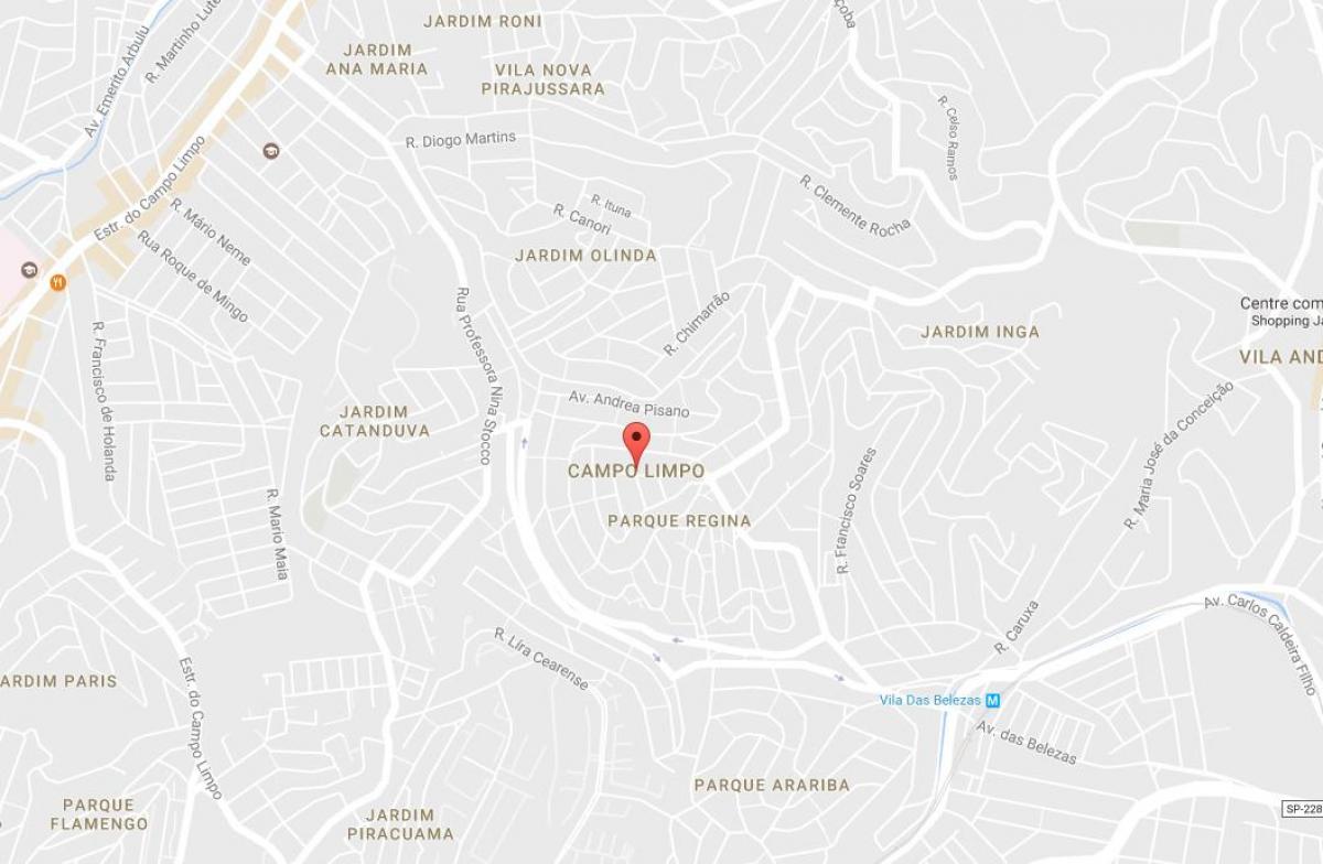 Mapa Campo Лимпу-Sao Paulo