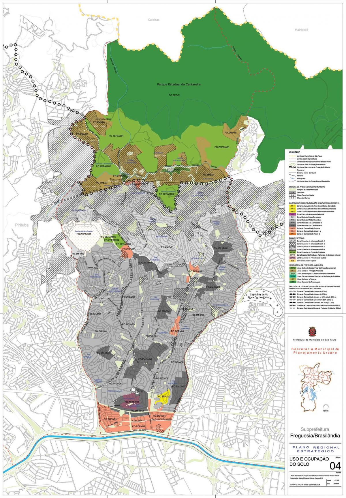 Mapa Freguesia robić Sao Paulo - przechwytywanie ziemi