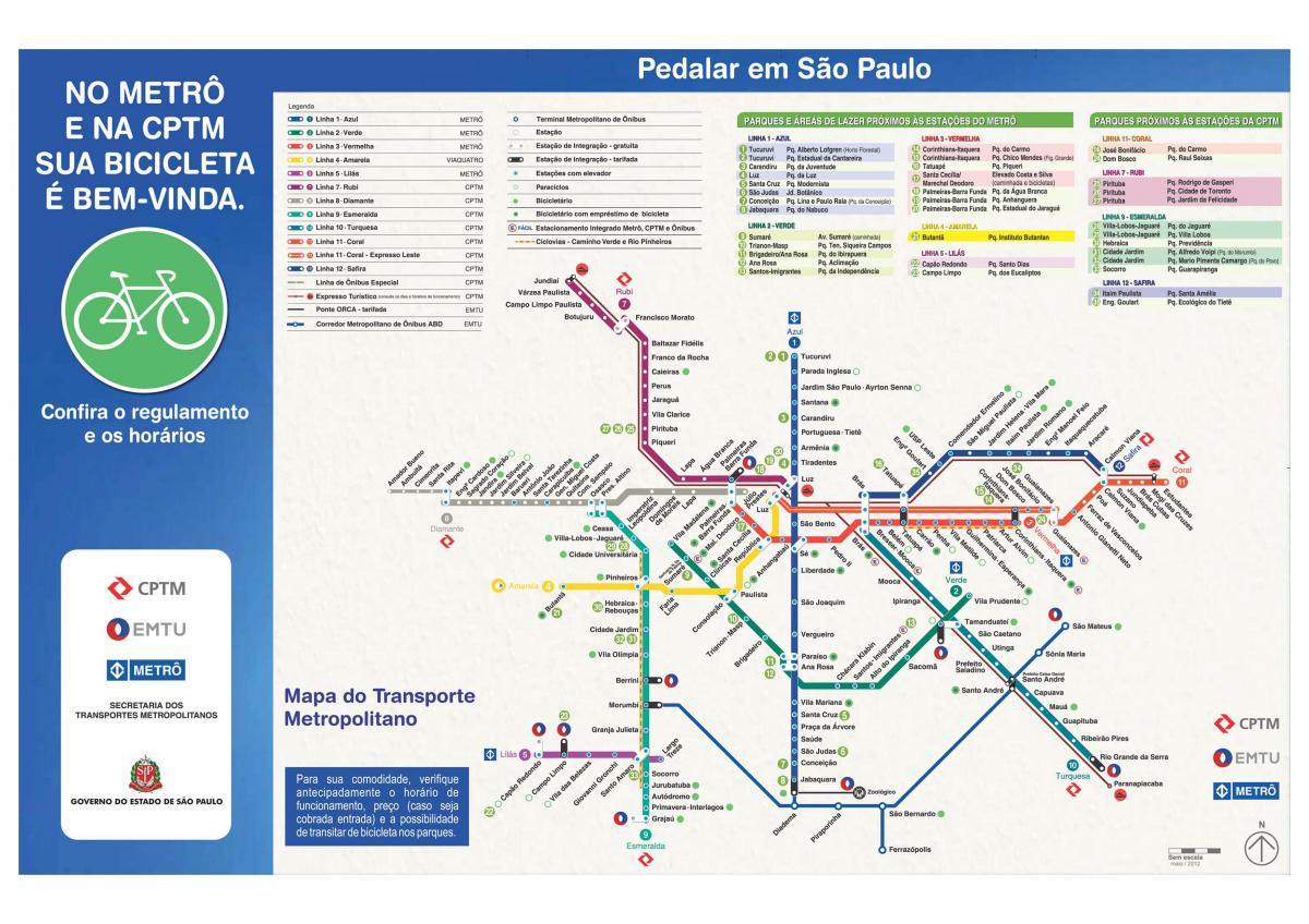 Mapa instrukcja jazda na Rowerze-Sao Paulo