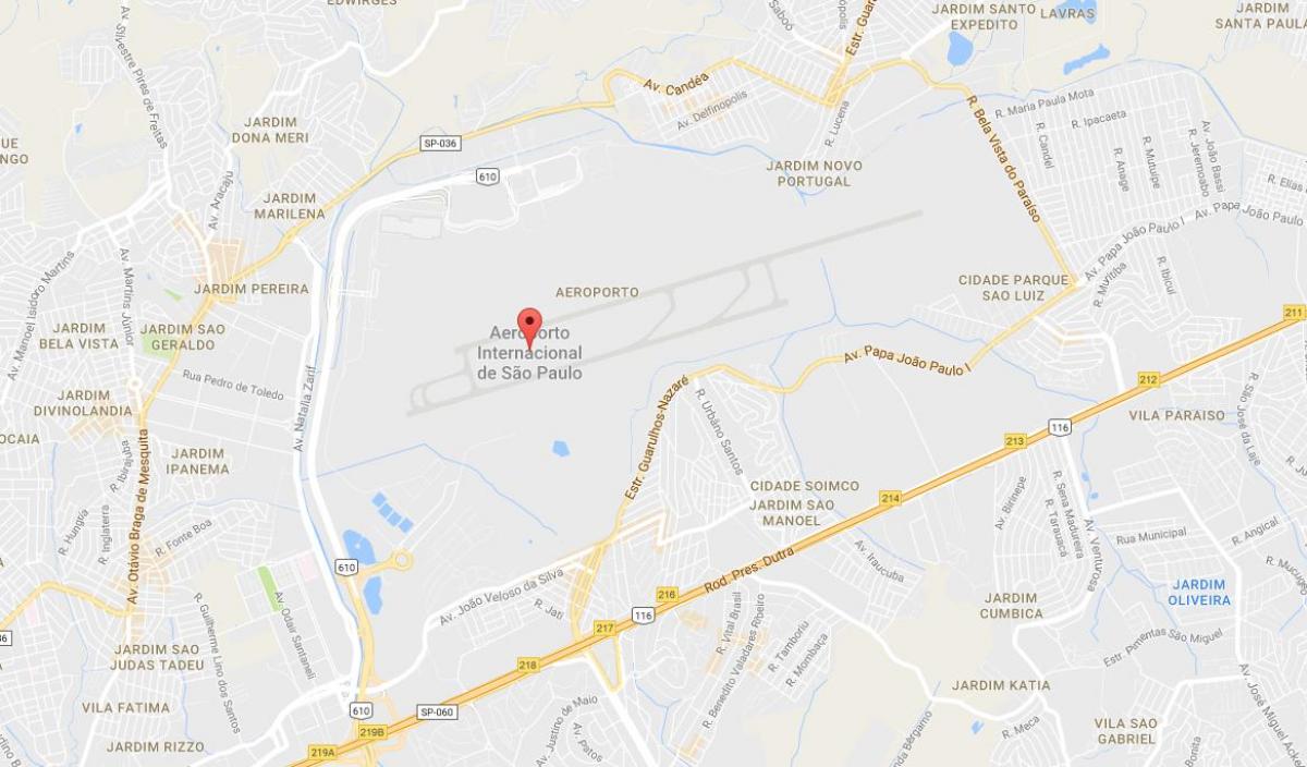 Mapa lotniska Guarulhos