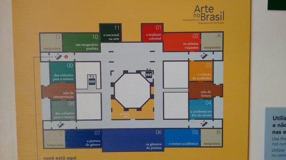 Mapa pinakothek w Sao Paulo