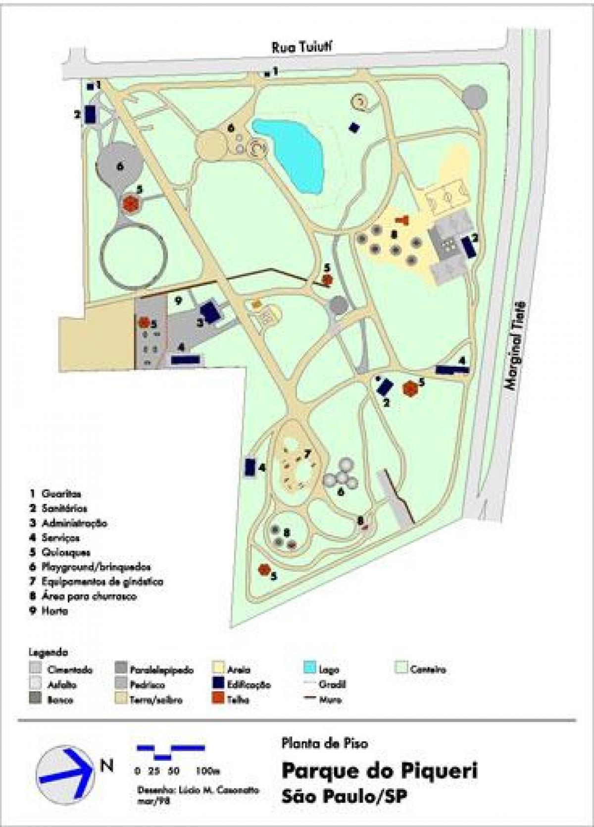 Mapa Piqueri Park Sao Paulo
