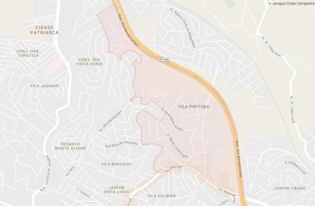 Mapa Sao Paulo Pirituba