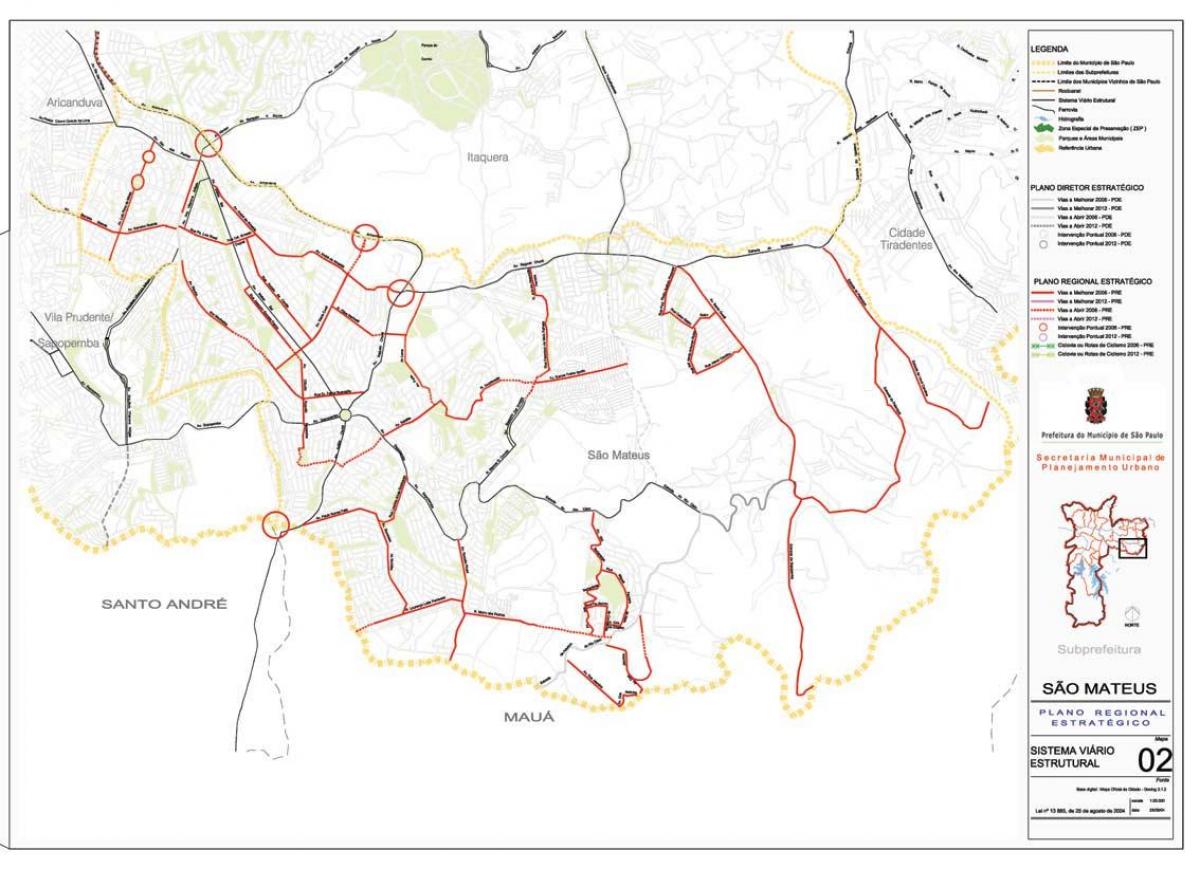 Mapa San-Matheus-Sao Paulo - dróg