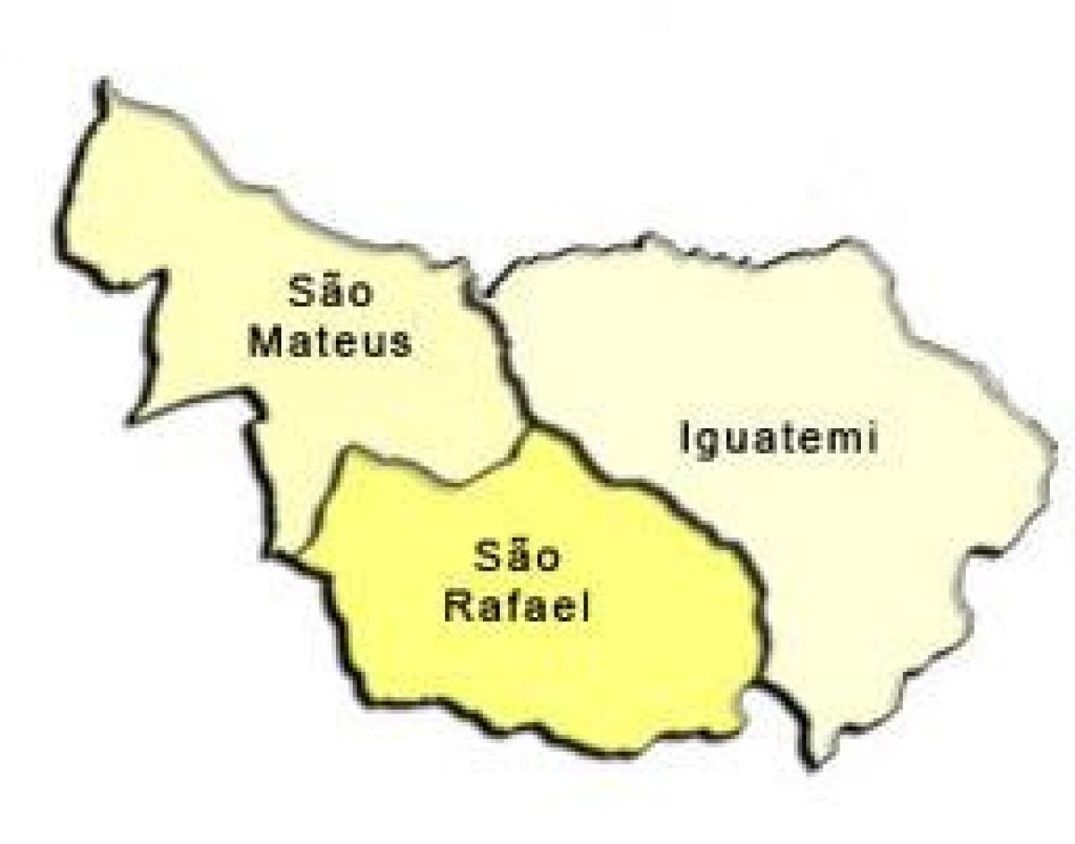 Mapa San-Matheus супрефектур