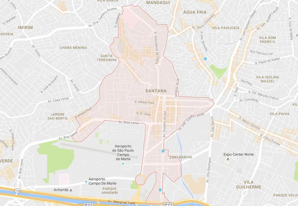 Mapa Santana-Sao Paulo