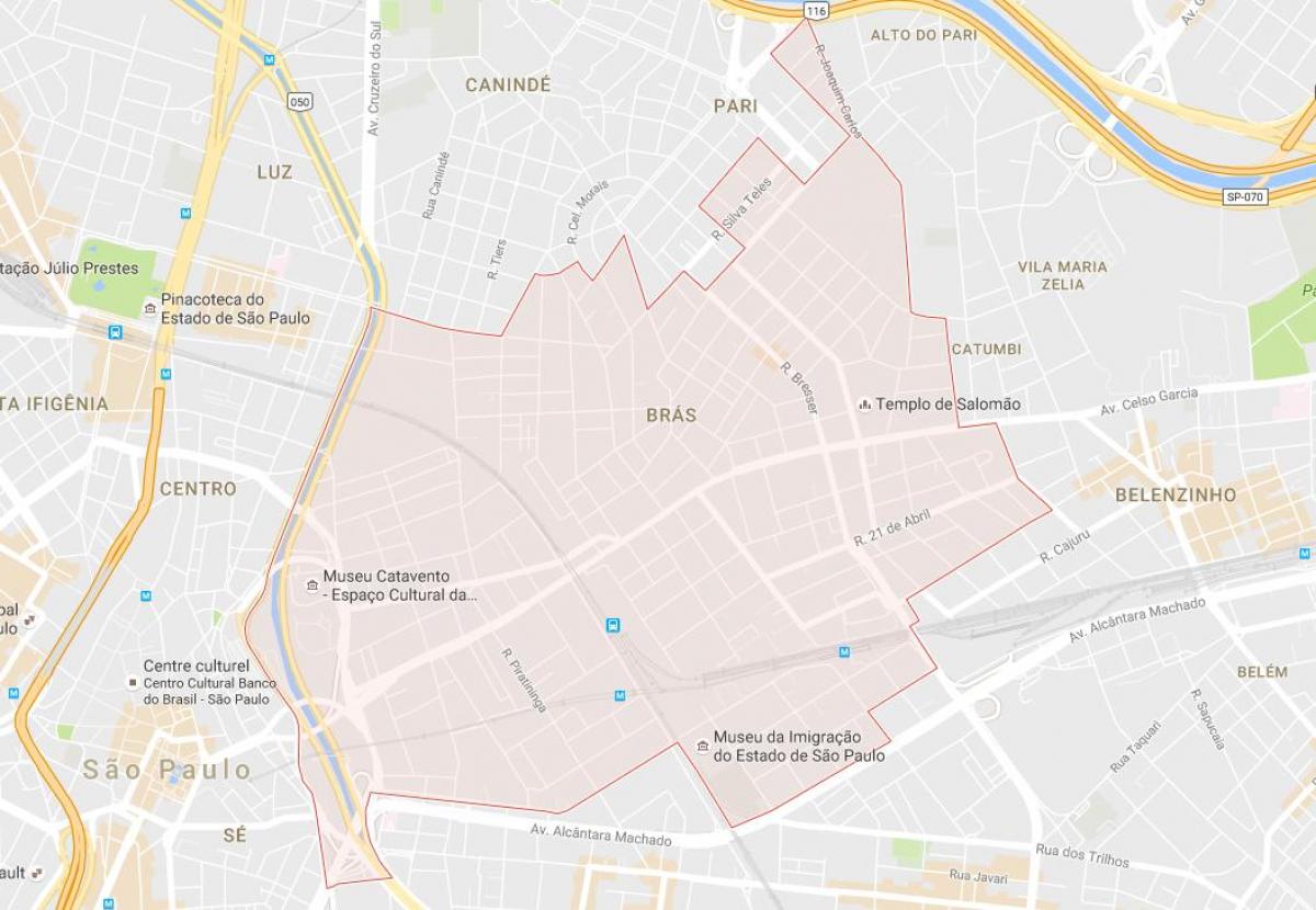 Mapa Sao Bras Paulo