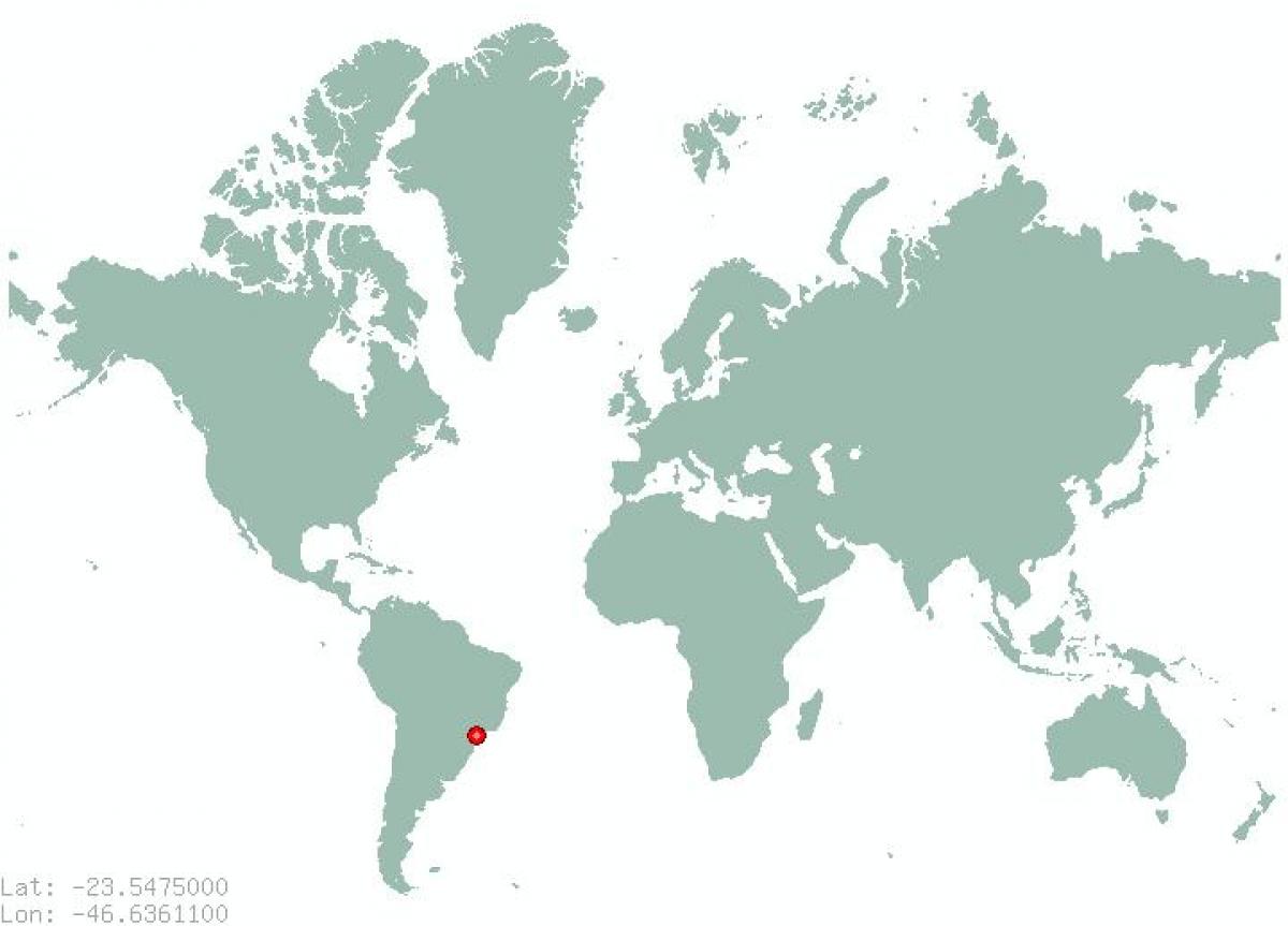Mapa Sao Paulo w świecie