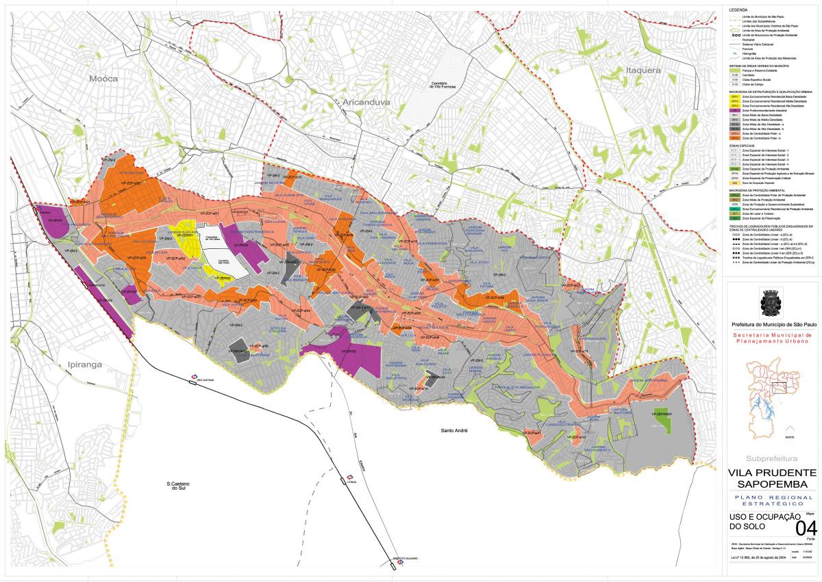 Mapa Sao Paulo Vila Prudente - przechwytywanie ziemi