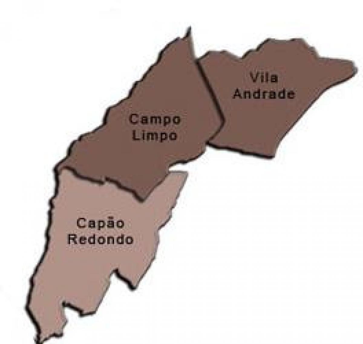 Mapa супрефектур Campo лимпу -