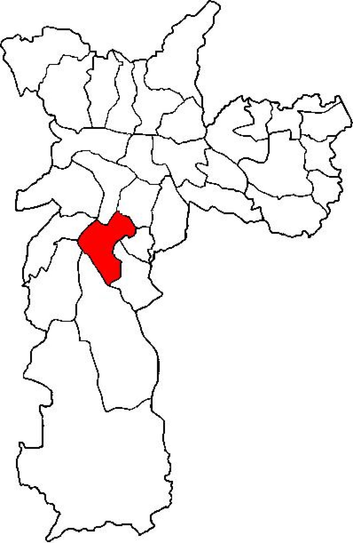 Mapa Santo-sub-prefekturze Amaro Sao Paulo