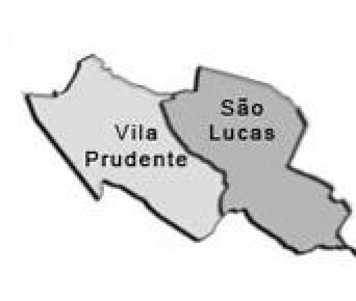 Mapa супрефектур Vila Prudente