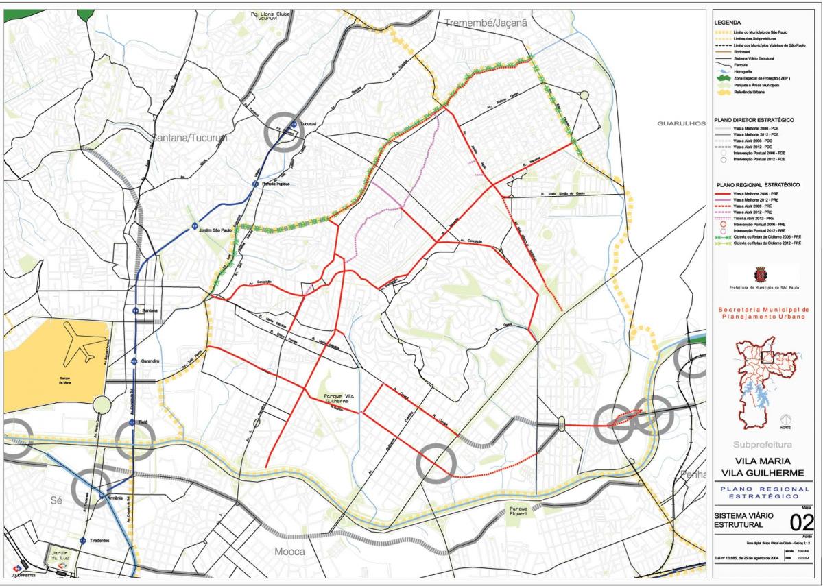 Mapa Vila Maria-Sao Paulo - dróg