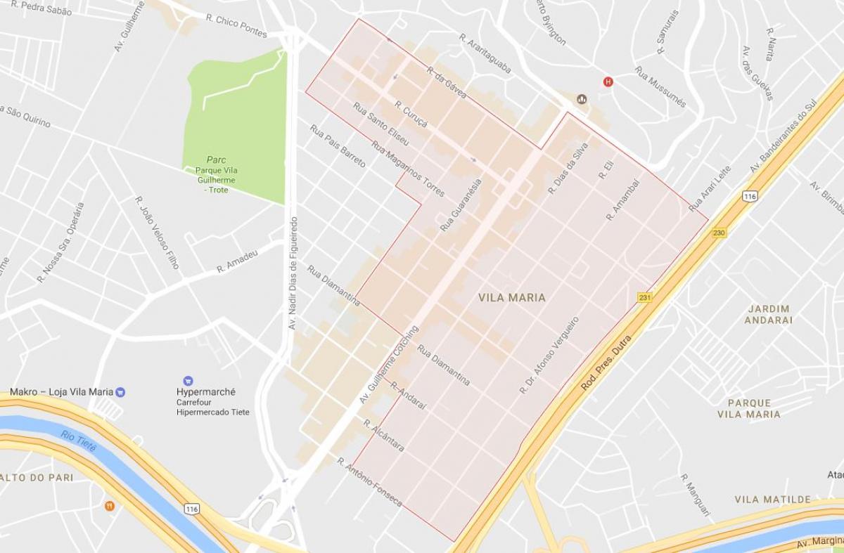 Mapa Vila Maria-Sao Paulo