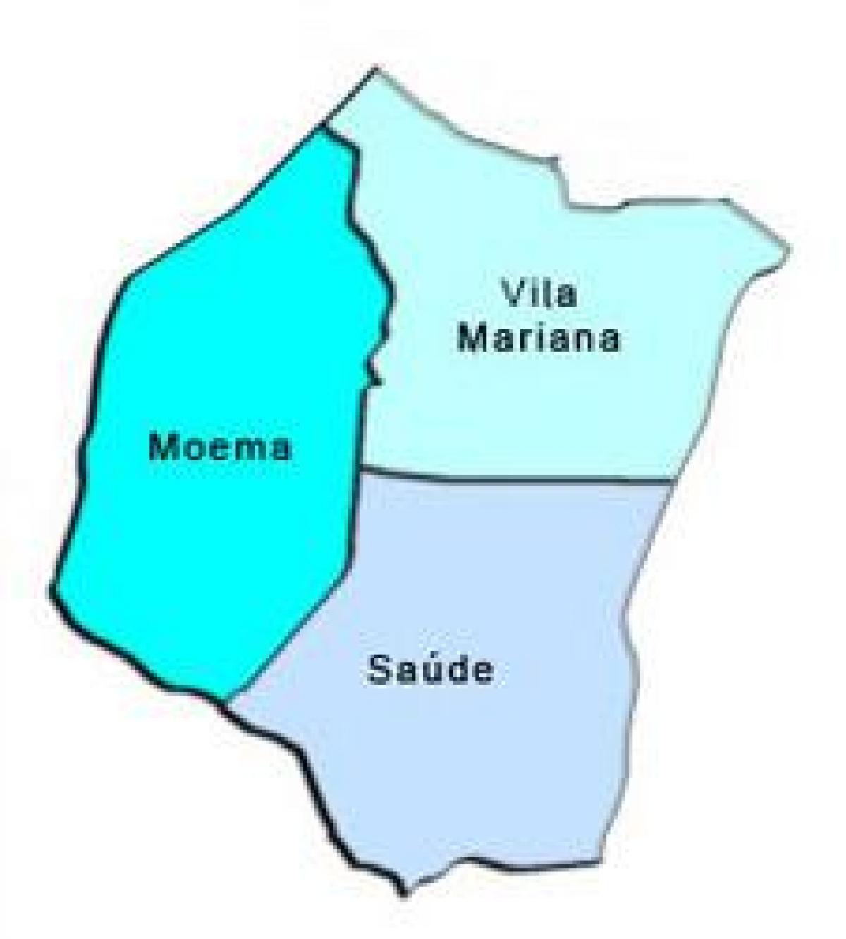 Mapa Vila Mariana супрефектур