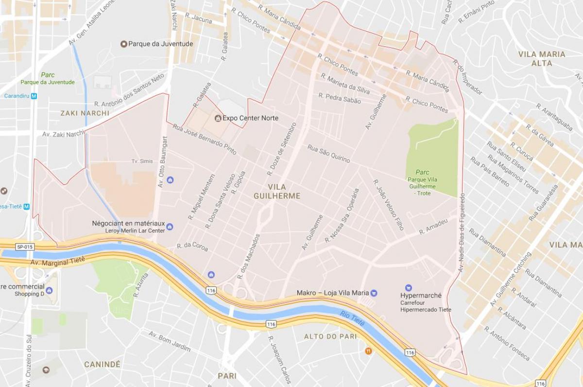 Mapa Sao Paulo Vila Гильерне