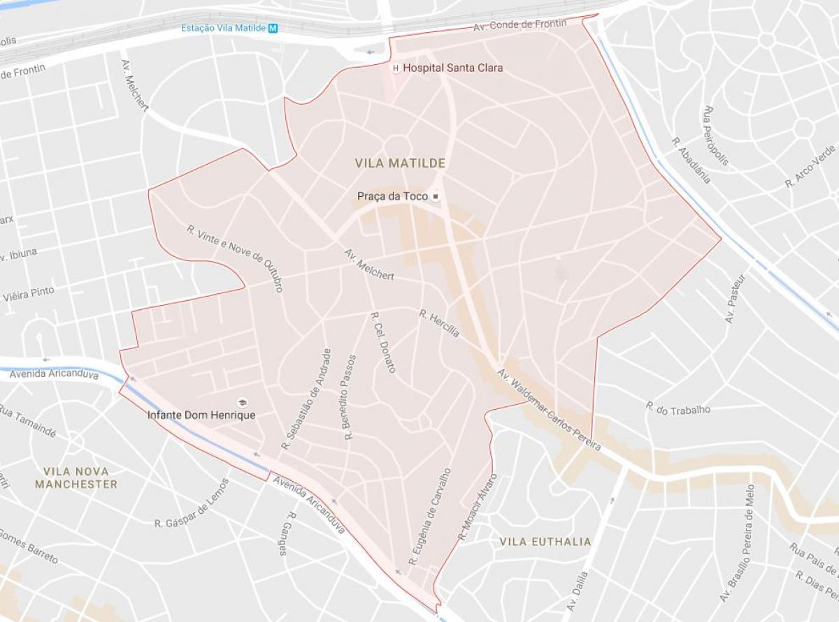 Mapa Sao Paulo Vila Матильде