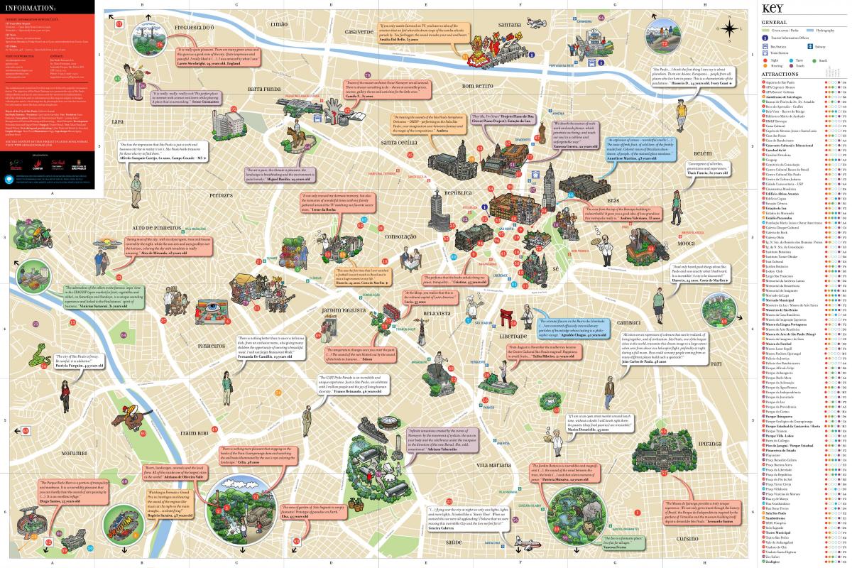 Mapa Sao Paulo pomniki