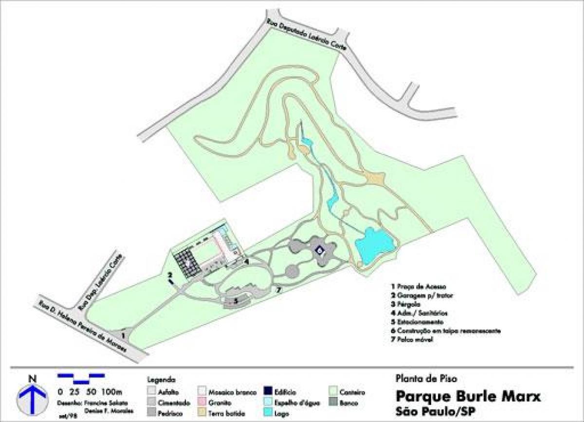 Mapa park Roberto Бурле-Marksa