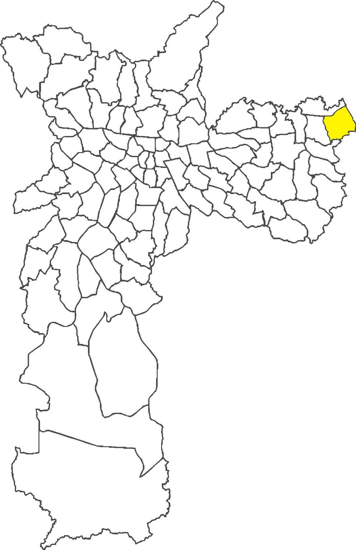 Mapa Итайн Paulista powiat