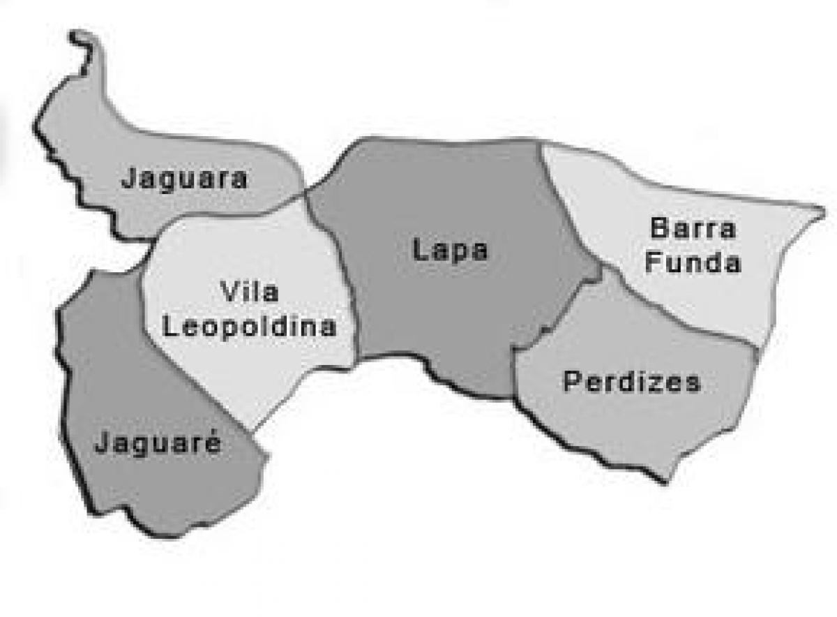Mapa супрефектур Lapa