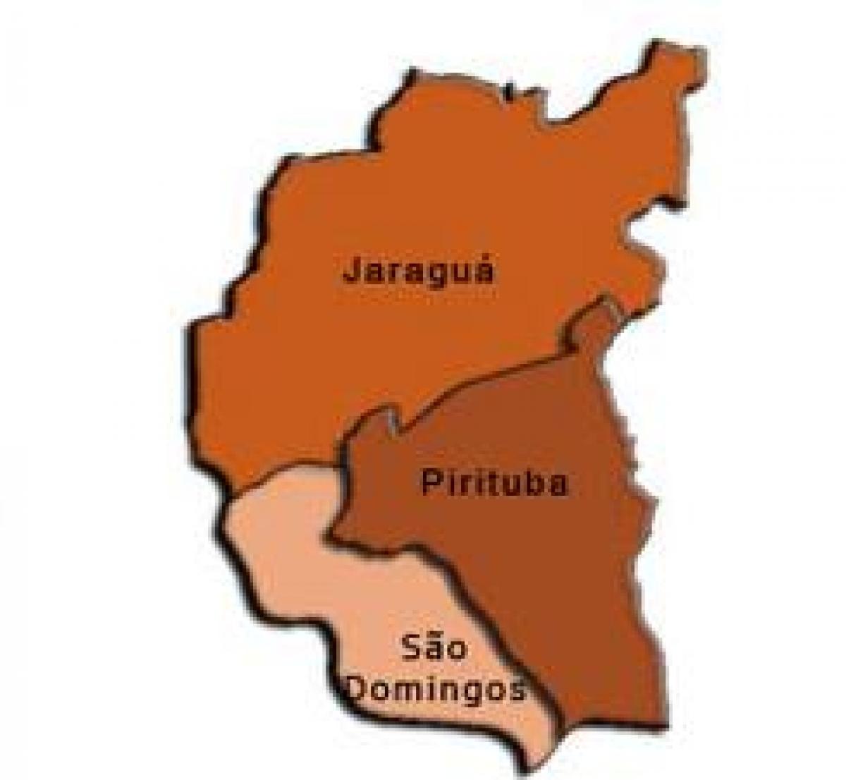 Mapa Pirituba-Jaraguá супрефектур