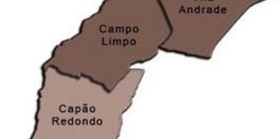 Mapa супрефектур Campo лимпу -