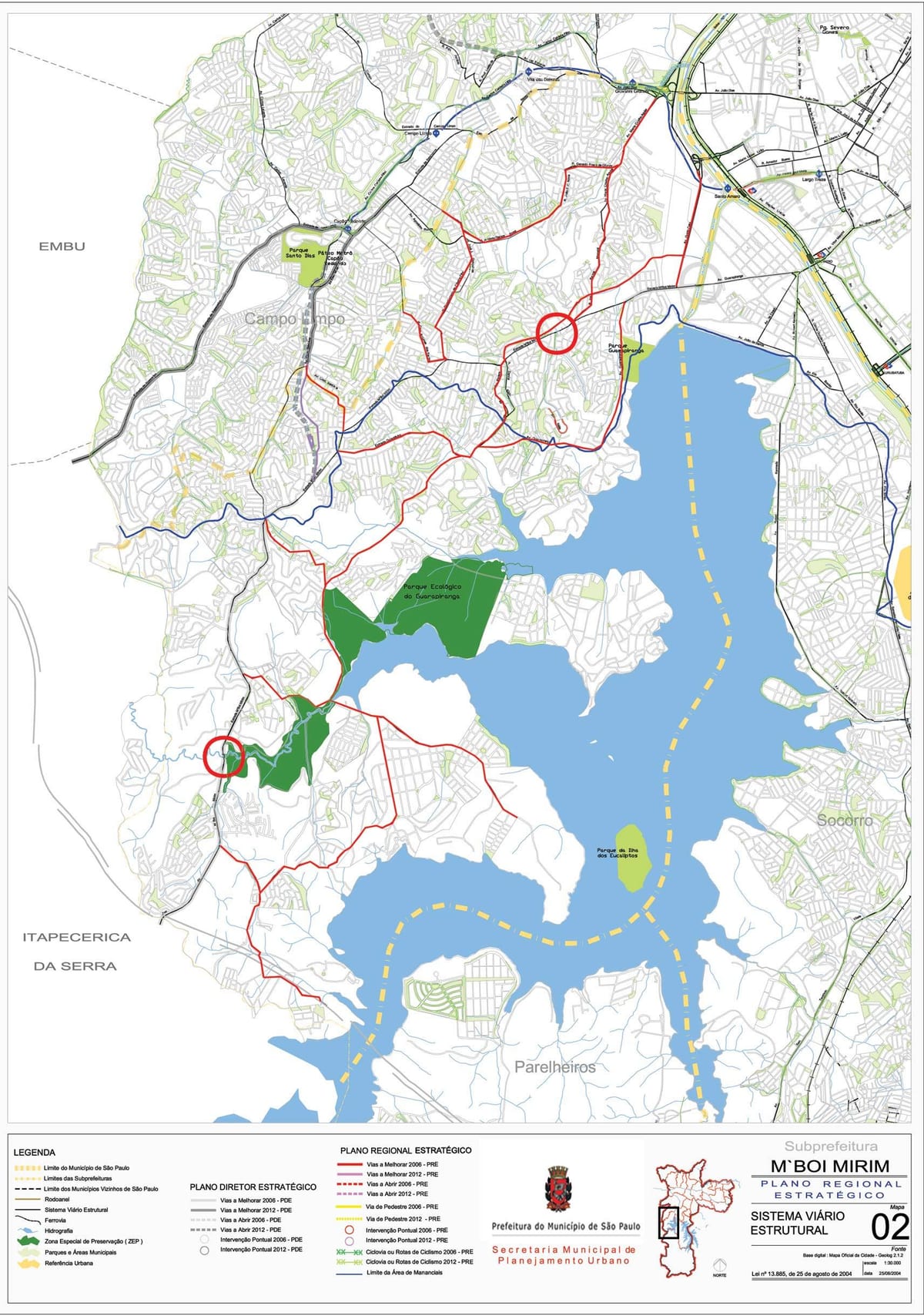 Mapa M ' walki Mirim Sao Paulo - dróg