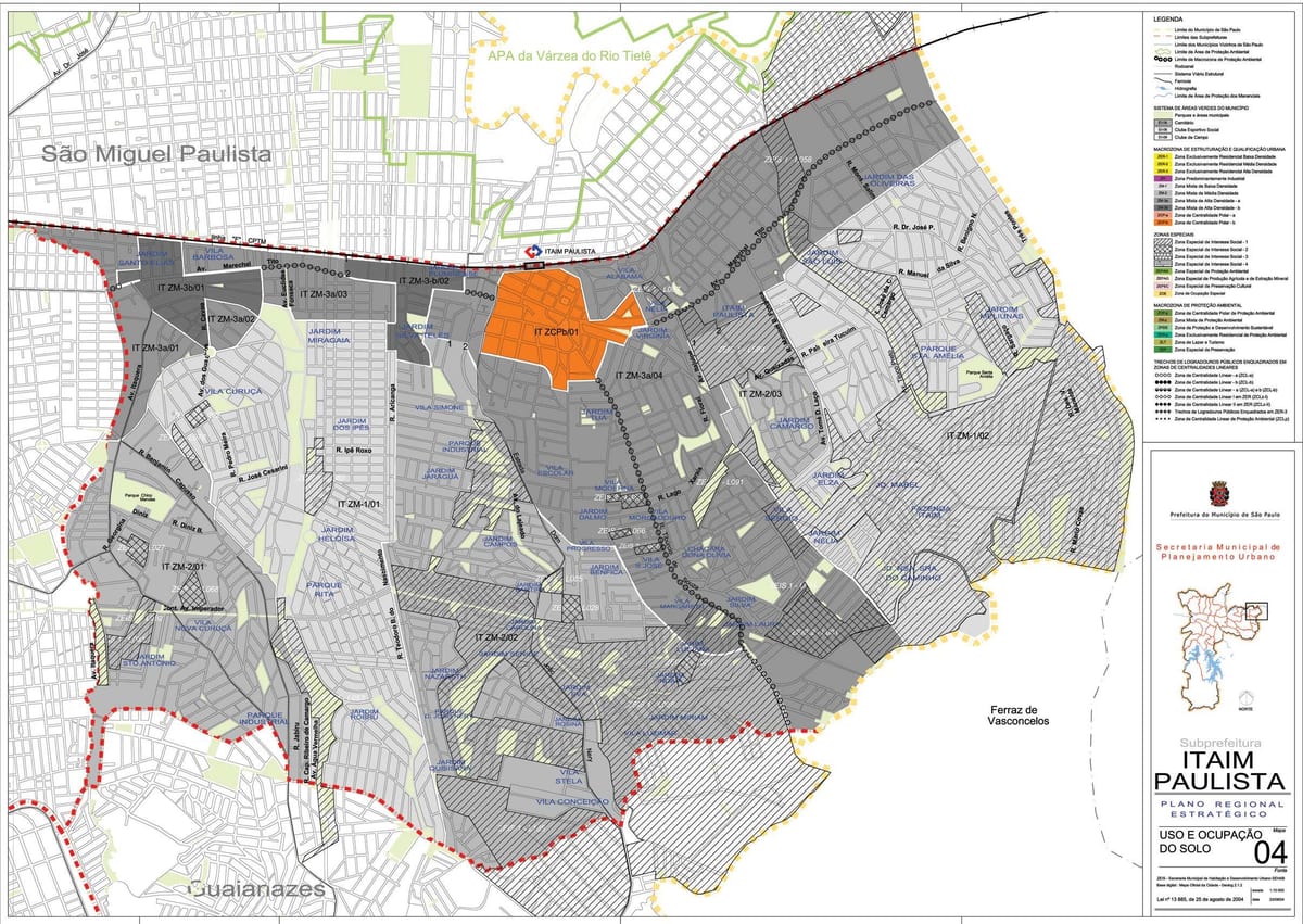 Mapa Итайн Paulista - Curuçá Vila Sao Paulo - przechwytywanie ziemi