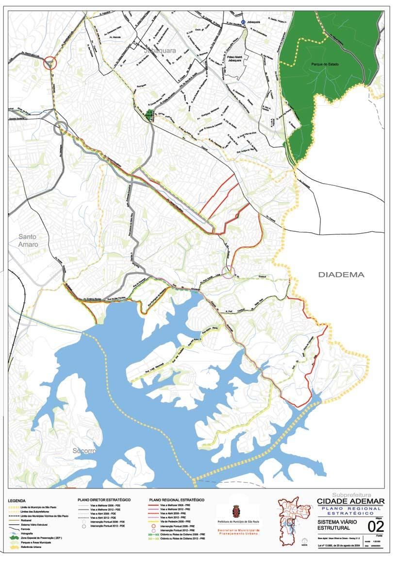 Mapa Сидаде Адемаре Sao Paulo - dróg