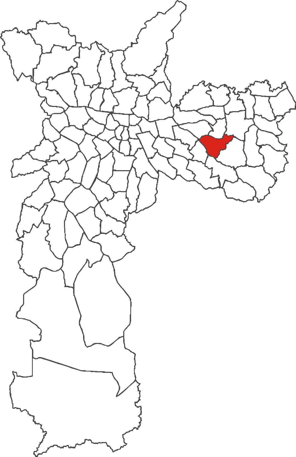 Mapa miasta Líder powiat
