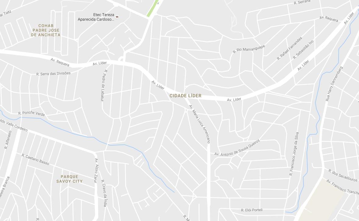 Mapa miasta Sao Paulo Líder