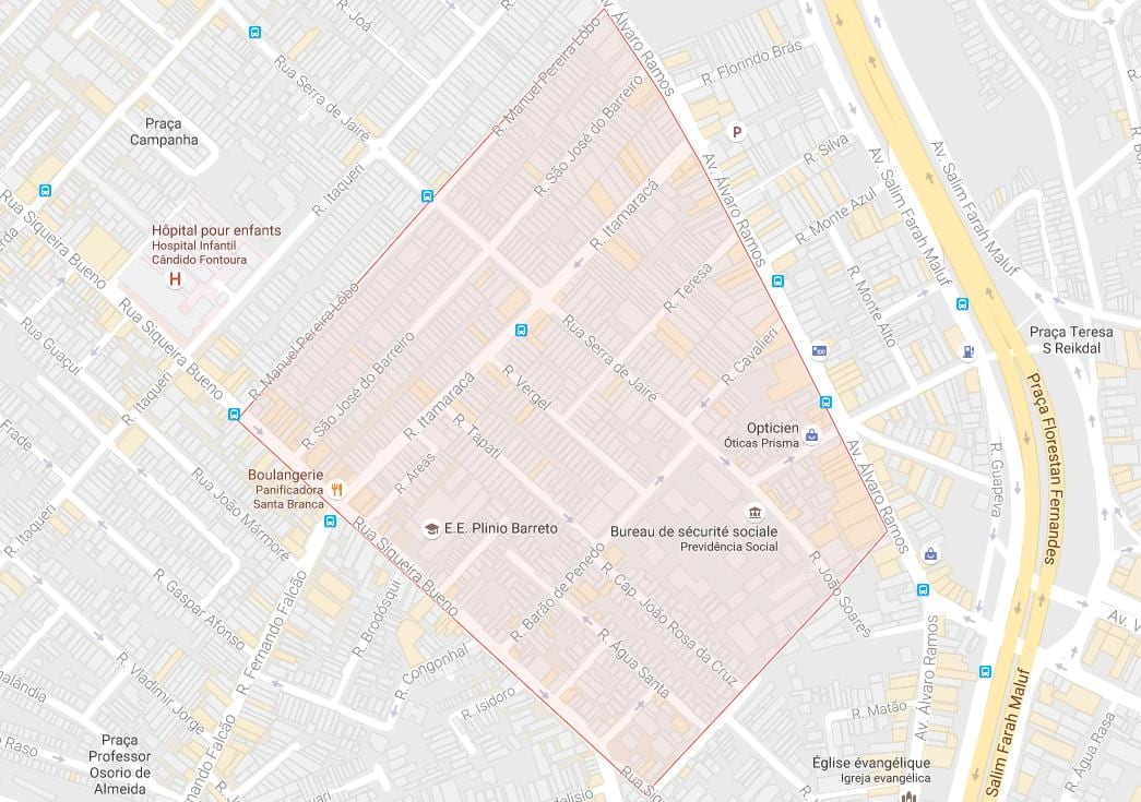 Mapa Agua Wyścig W Sao Paulo