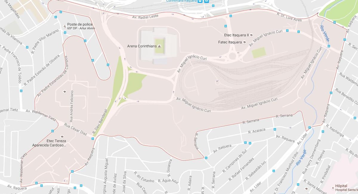 Mapa Artur w mieście São Paulo