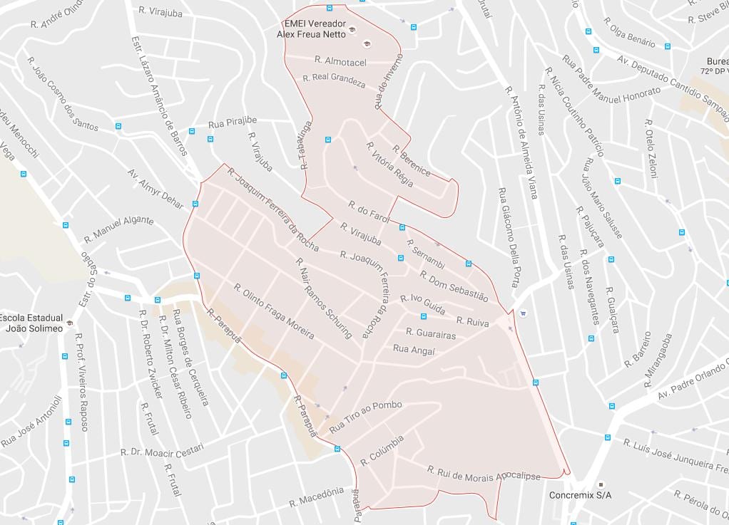 Mapa San Paulo-Brasilândia