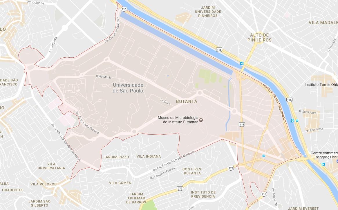 Mapa Sao Paulo Butantã