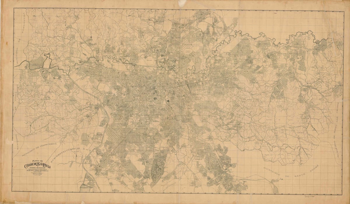 Mapa były Sao Paulo - 1943