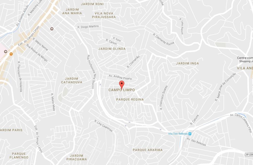 Mapa Campo Лимпу-Sao Paulo