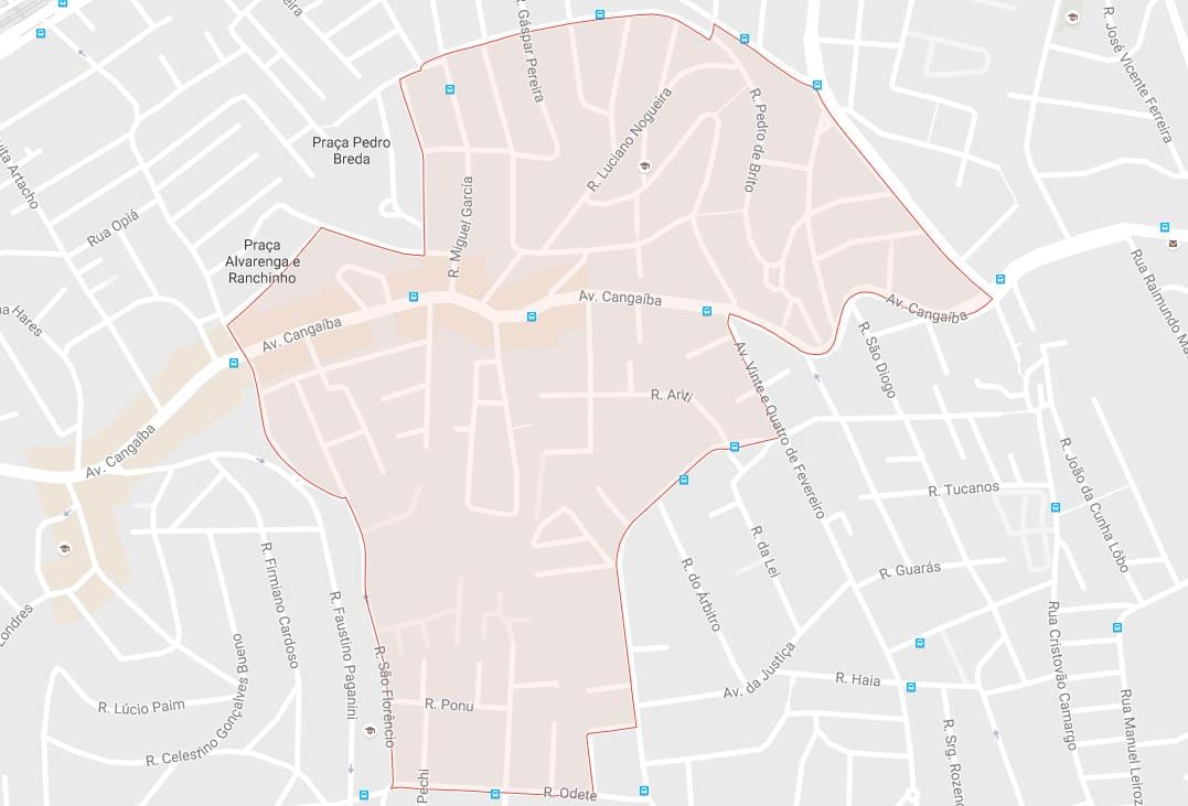 Mapa Sao Paulo Cangaíba