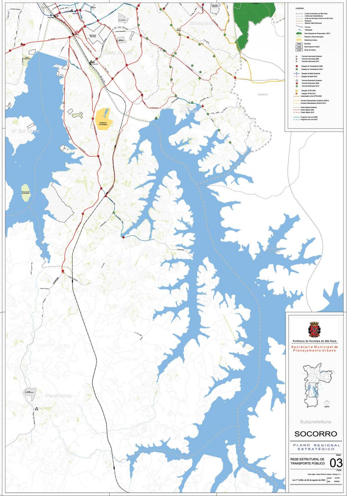 Mapa Capela do Socorro-Sao Paulo - dróg