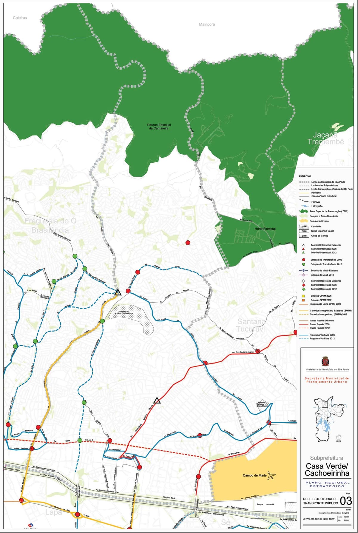 Mapa Casa Przylądka, Sao Paulo - transport publiczny