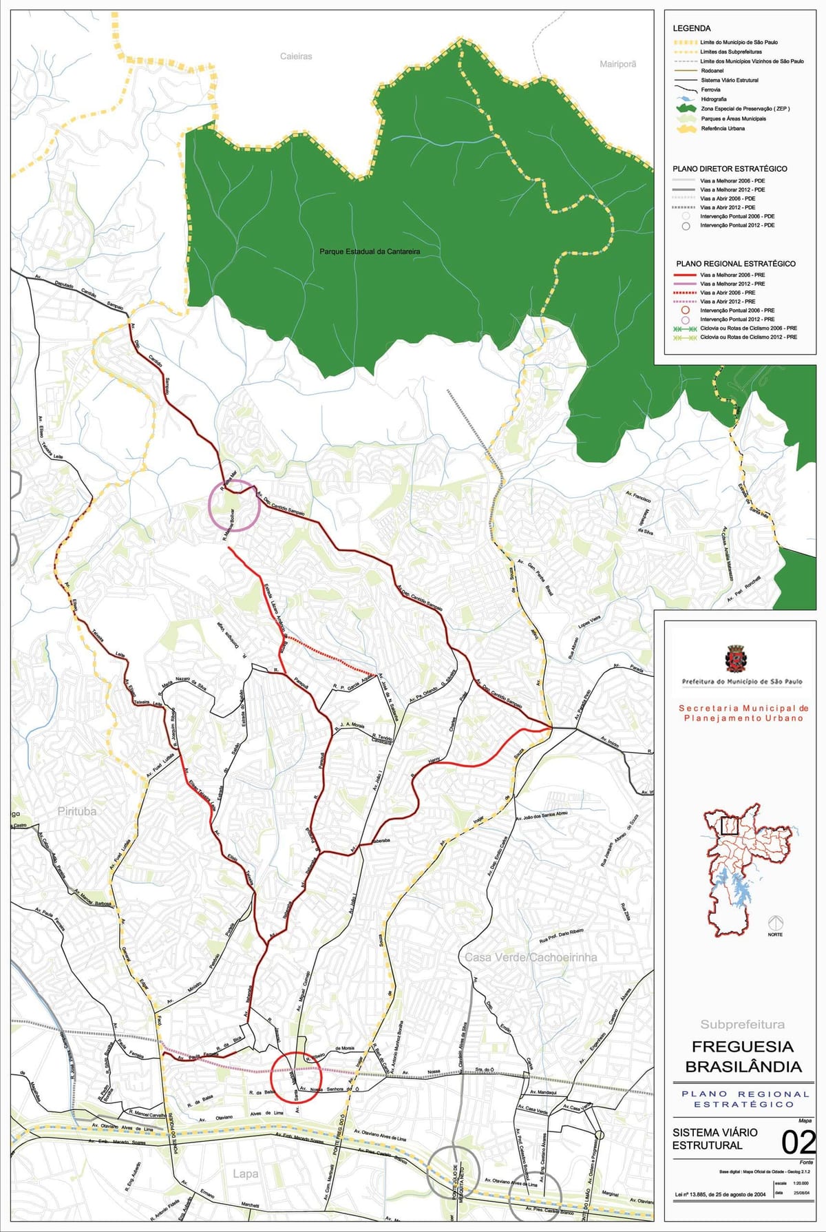 Mapa Freguesia robić Sao Paulo - dróg