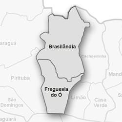Mapa Freguesia zrobić sub-prefektura -