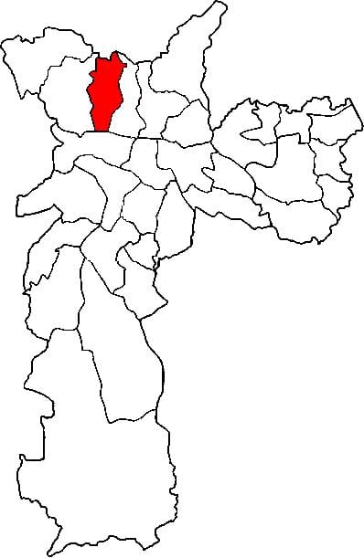 Mapa Freguesia robić супрефектур - Sao Paulo