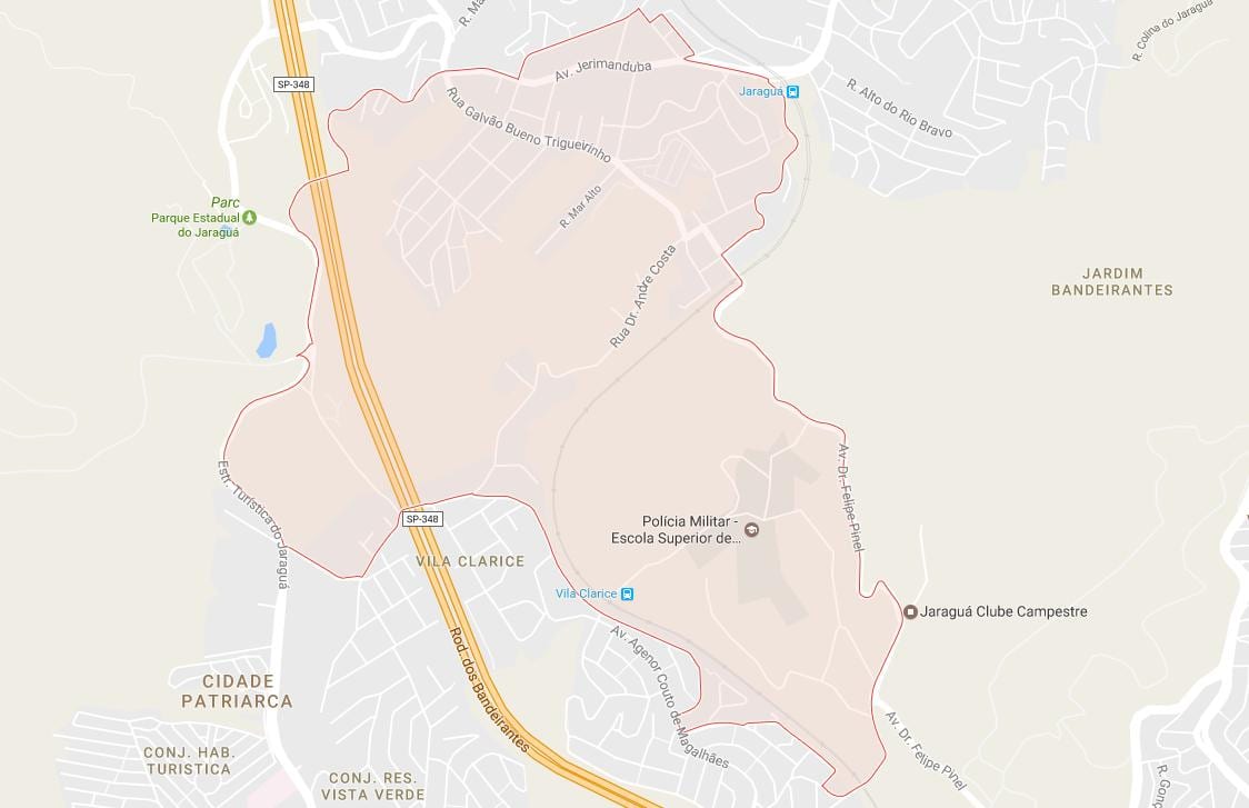 Mapa Jaraguá-Sao Paulo